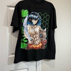 ROCK STAR Black Graphic T-Shirt with Anime Design SZ XXL
